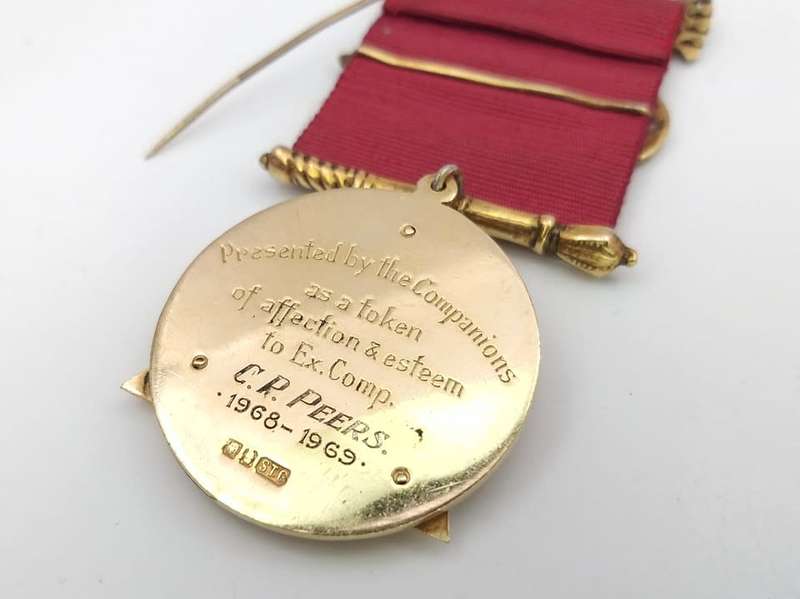 Gilded sterling silver Masonic jewel