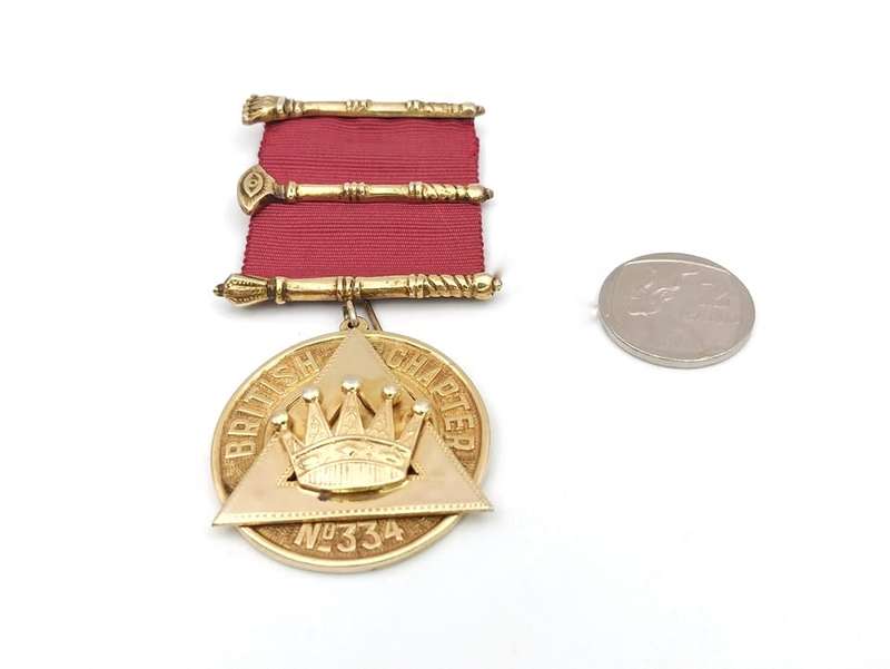 Gilded sterling silver Masonic jewel