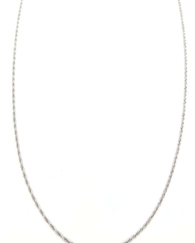 Classic 9ct white gold rope chain
