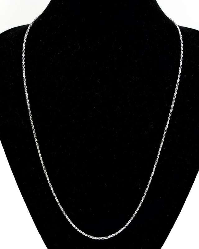 Classic 9ct white gold rope chain