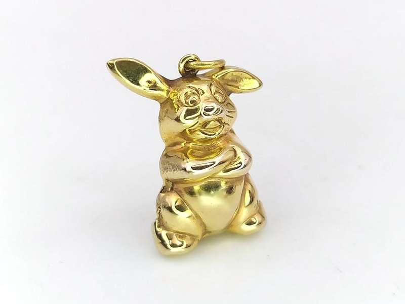 Vintage 9ct gold rabbit charm/pendant