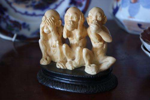 Monkeys on stone base