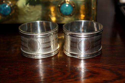 2 x Mappin Webb Hallmark napkin rings 79Grams