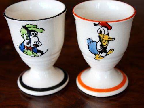 Two very old Disney egg cups