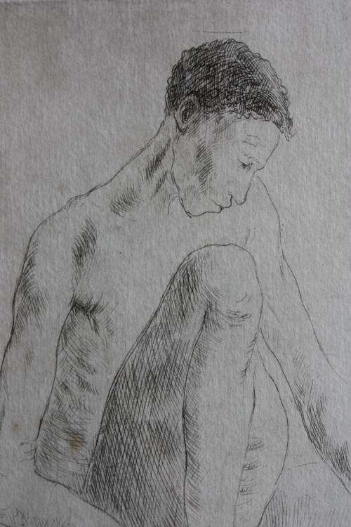 Francois Krige Bushman etching - great price!