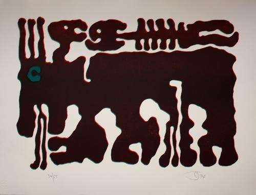 Original Wopko Jensma Woodblock print - Bargain!