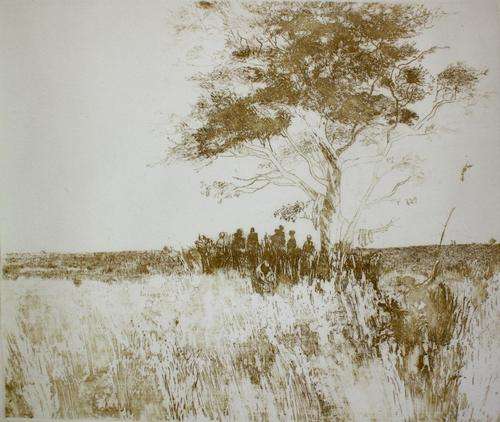 Sue Williamson - Kalahari etching