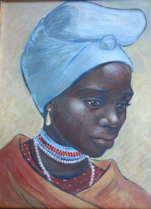 Hilda Edith Wasserfall (1933-present) portrait of African woman