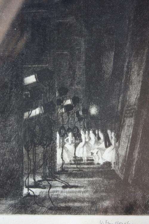 Etching by Wilfred Fairclough (1907 - 1996)