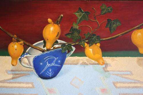 1960's Photorealist still life oil on board