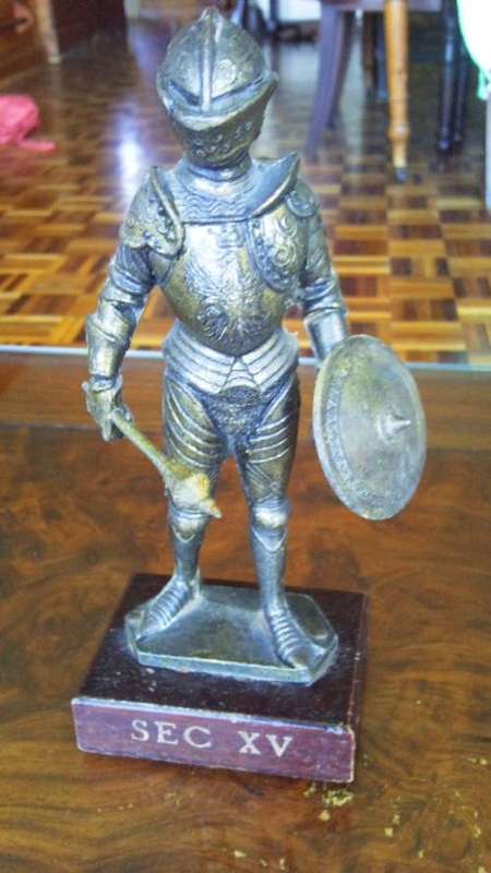 Metal Knight statue