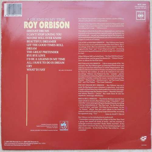 ROY ORBISON - A LEGEND IN MY TIME