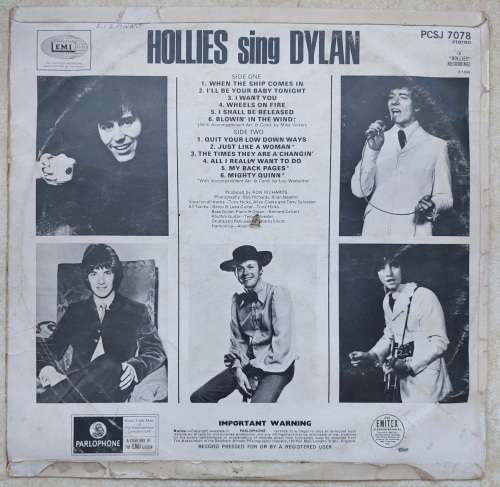 THE HOLLIES - HOLLIES SING DYLAN