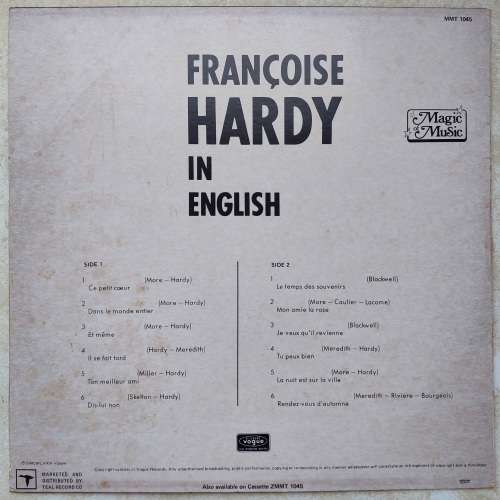 FRANCOISE HARDY - IN ENGLISH