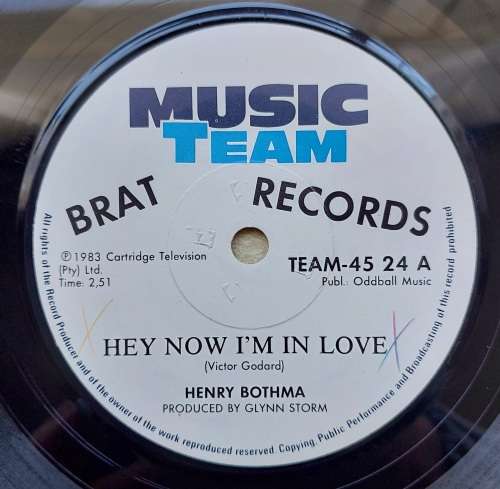 (1970`s/ 80`s RADIO 5 DJ) SABC COPY -  HENRY BOTHMA - HEY NOW I`M IN LOVE / LOVE GOES ON (7`)