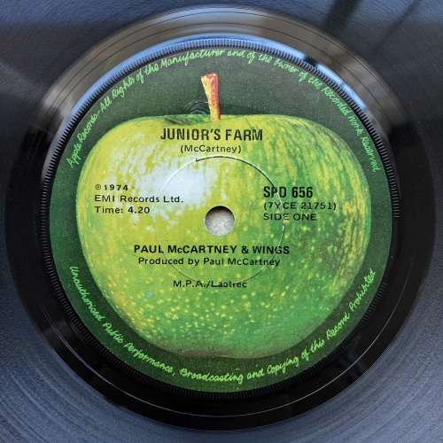 PAUL MCCARTNEY AND WINGS - JUNIOR'S FARM / SALLY G (7" PICTURE SLEEVE 45 RPM)