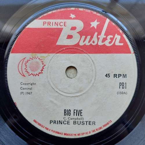 PRINCE BUSTER - BIG FIVE (Censored Version) Rocksteady Reggae/ SKA (7" Single)