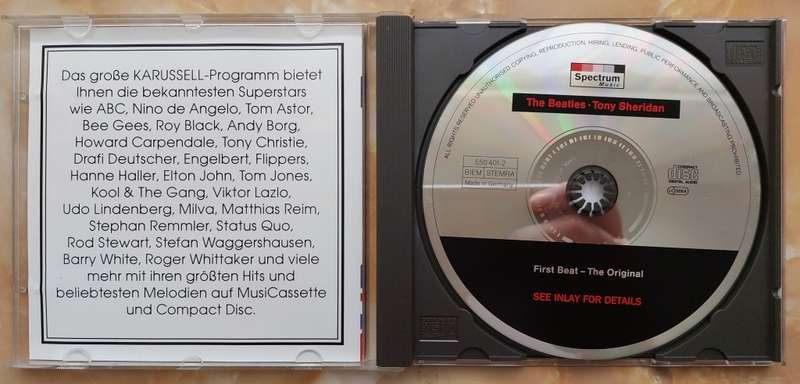 THE BEATLES WITH TONY SHERIDAN - FIRST BEAT - THE EARLY TAPES (CD)