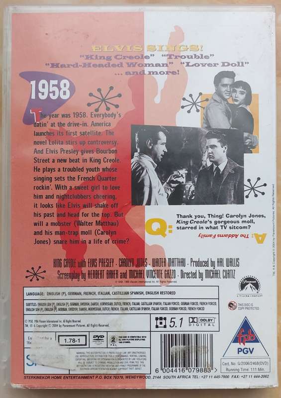 ELVIS PRESLEY - KING CREOLE (DVD)