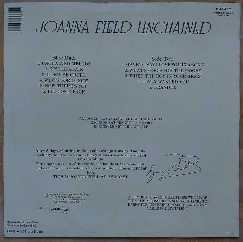 JOANNA FIELD - Unchained (Autographed)