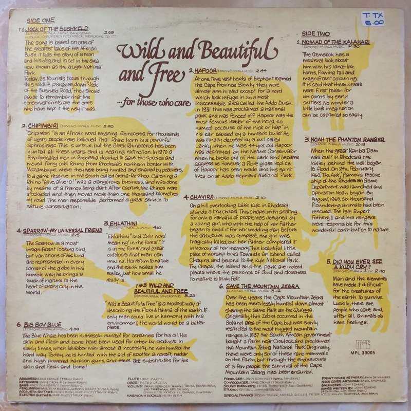 JOHN EDMOND - Wild And Beautiful And Free