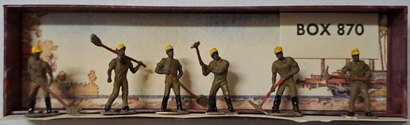 Model Trains 1:87 HO 6 x Walter workers figures.