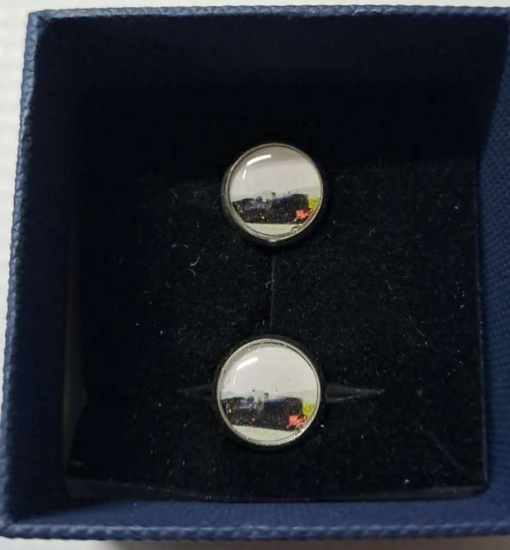 Train Cufflinks Garrett steam Train boxed. 10diameter