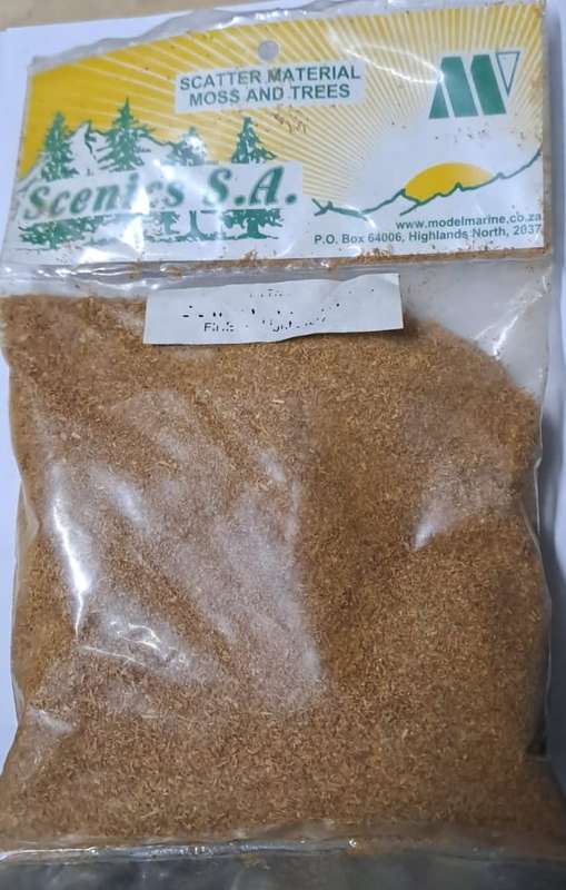 Model Trains HO 1 x Scatter Material - Fine/Medium - Brown.