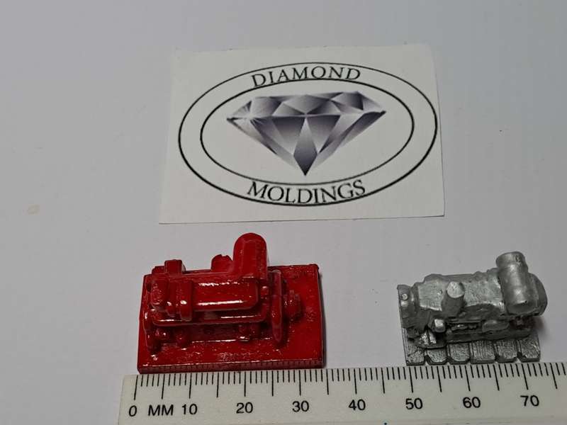 Model Trains HO 1 x Freight Load - Engines Loads x2 (medium) - 35mm x 20mm x 20mm (red) 23mm x 14mm