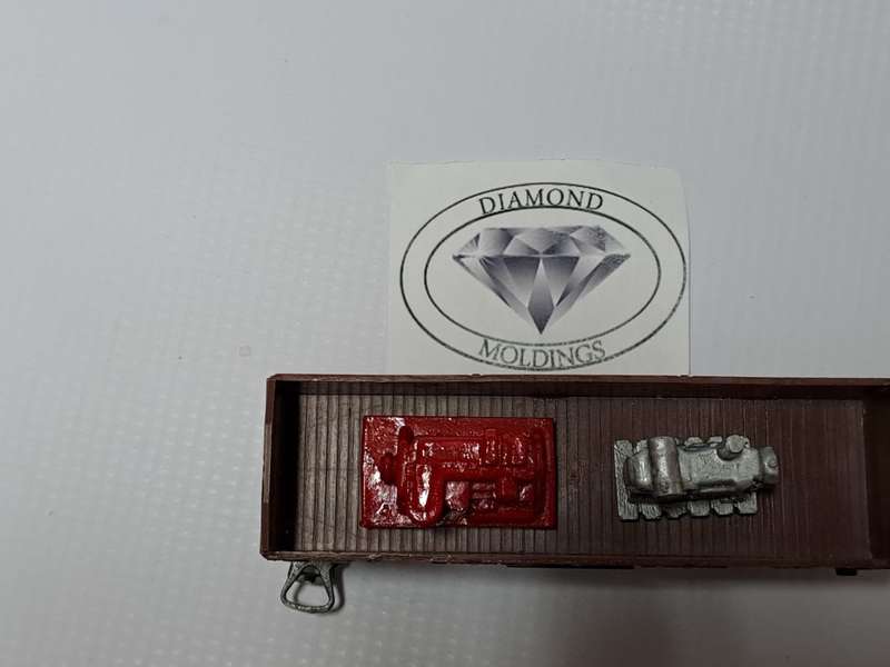 Model Trains HO 1 x Freight Load - Engines Loads x2 (medium) - 35mm x 20mm x 20mm (red) 23mm x 14mm