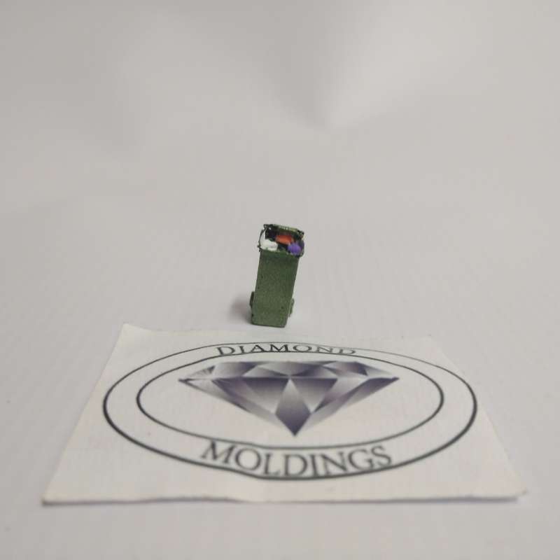 Model Trains HO 1 x Garbage bin open lid (Green) - 10mm x 11mm x 22mm