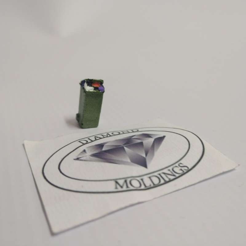 Model Trains HO 1 x Garbage bin open lid (Green) - 10mm x 11mm x 22mm