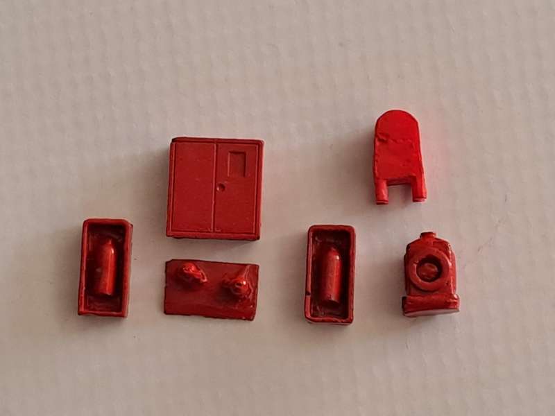 Model Trains HO - Fire extinguisher set.