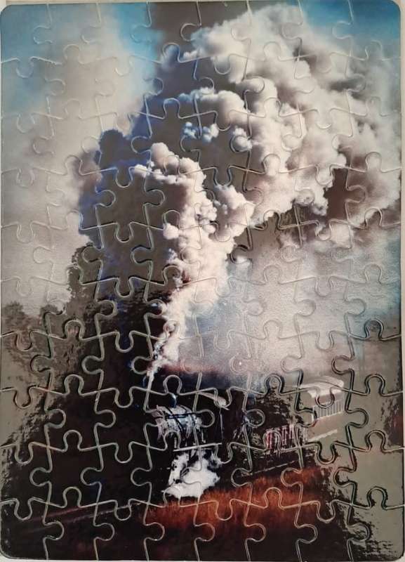 Trains Big Steam Puzzle 80 x piece. New. 204 mm x 146 mm x 1 mm
