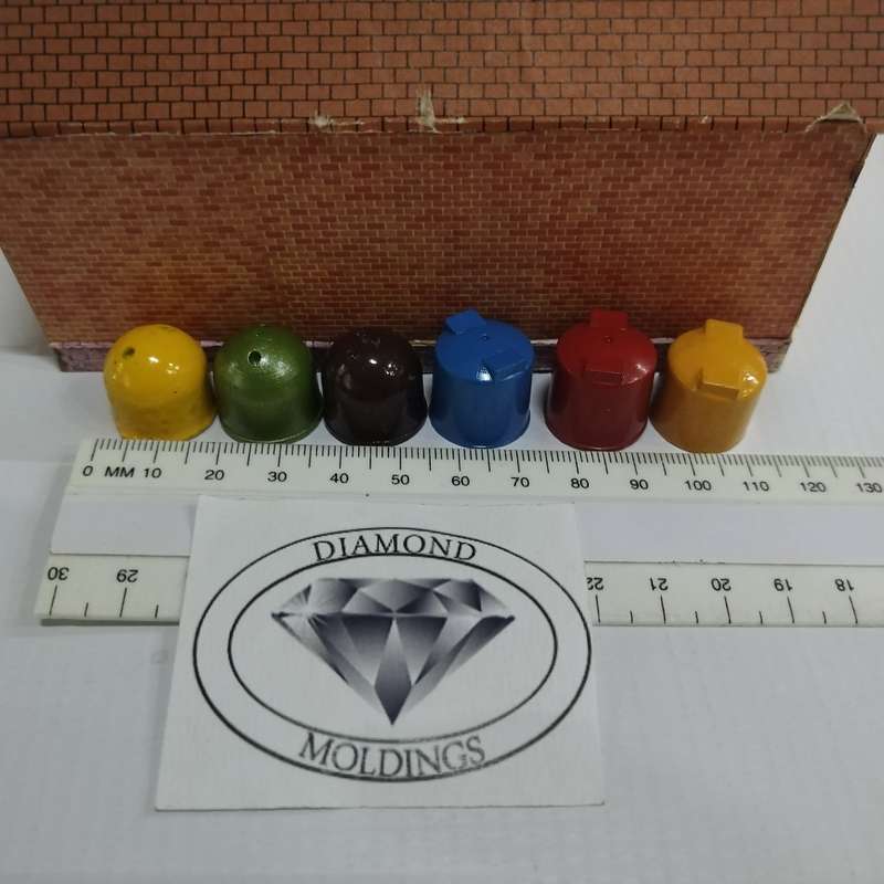 Model Trains HO - Recycling Bins Set of 6 - 18mm Diameter x 16mm