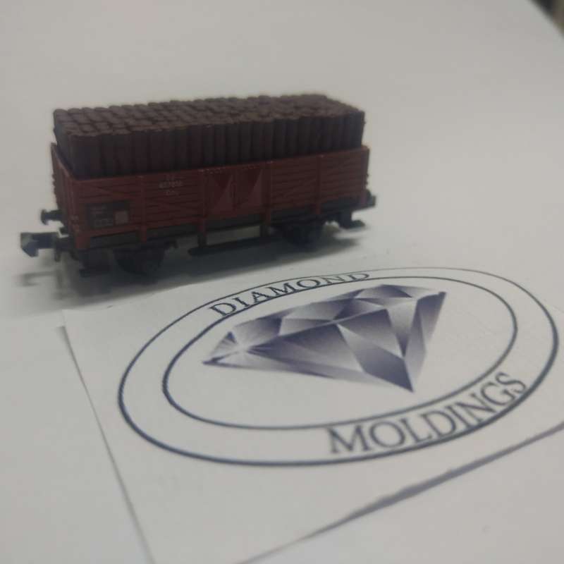 Model Trains N Scale - Wood Load 4 - 46mm x 15mm x 12mm