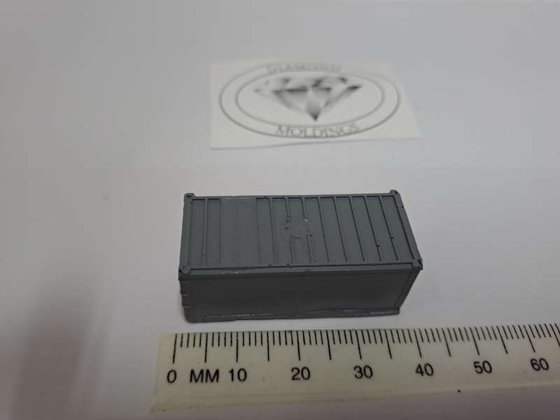 Model Trains N Scale - Container Load - Small Container (Grey) - 38mm x 16mm x 17mm