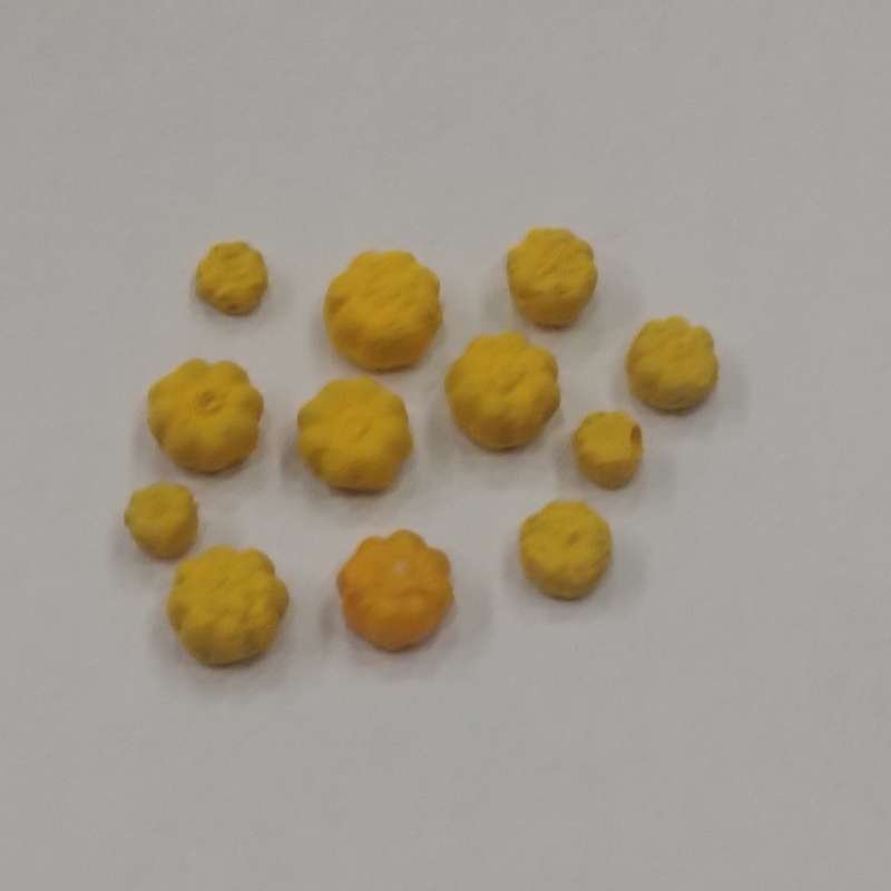 Model Trains N Scale - Pumpkins Yellow (x12 pack) - 5mm diameter x 3mm