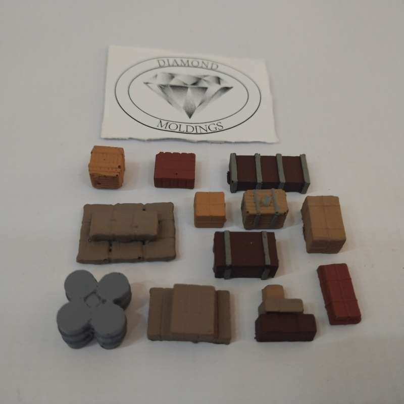 Model Trains N Scale - Freight Crates - 12 pack Crates Combo