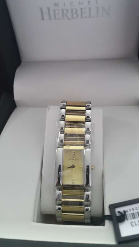 Michel Herbelin 17480/BT13 Ladies Strella Watch Silver Gold Two Tone