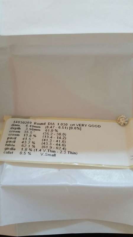 1.030Cts Round Certified Diamond