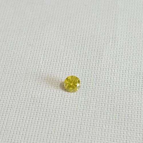 CERTIFIED 0.10CTS YELLOW DIAMOND