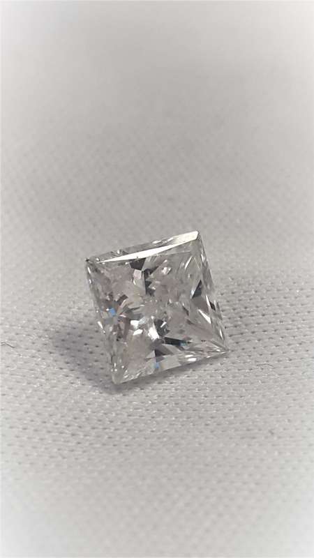 Certified 0.74 Carat D SI2 Princess Natural Loose Diamond