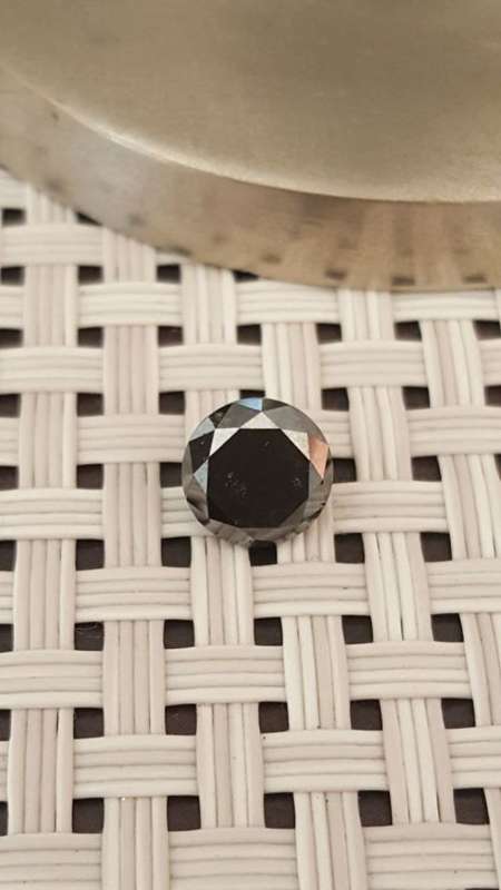 DIAMONDS 1.75 Cts WOW JET DEEP BLACK COLOR NATURAL LOOSE