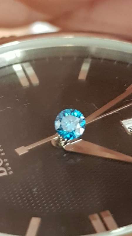 0.15Cts Certified Blue Diamond
