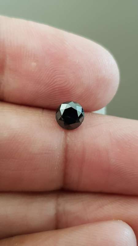 BLACK DIAMONDS 1.02Cts ROUND NATURAL