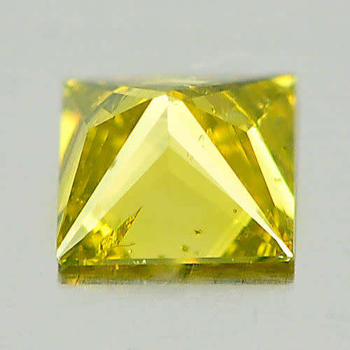 0.14 CT. SQUARE PRINCESS CUT NATURAL YELLOW LOOSE DIAMOND