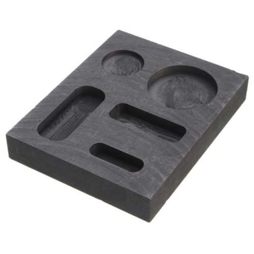 1OZ GOLD Crucible Graphite Ingot Bar Round Coin Combo Melting Metal Bar Molds Melting Ingot Casting