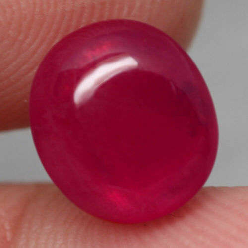9.8 Ct. Ruby Natural Oval Cabochon Big Pinkish Red Color Mozambique Gorgeous