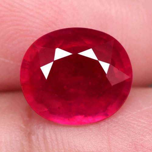 5.06 Ct. Ruby Natural Oval Facet Big Reddish Pink Mozambique